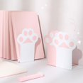 thumbnail image 2 of 2x estante de almacenamiento para escritorio y gato, soporte para libros, para decoración de dormitorio, blanco Feliz Sencillez, 2 of 5