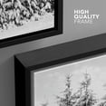 thumbnail image 4 of wall26 Framed Canvas Print Wall Art Snow Covered Trees in The Winter Forest Floral Nature Photography Realism Expressive Dark Black and White for Living Room, Bedroom, Office - 16"x24" Blac, 4 of 5