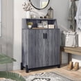 thumbnail image 5 of Furniture of America Liguari Wood 5-Shelf Shoe Cabinet in Distressed Gray, 5 of 7
