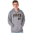 thumbnail image 5 of Puerto Rico Baseball Game Player 21 Zip Up Hoodie Men's Women's Brisco Brands S, 5 of 5