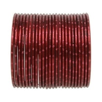 Efulgenz Indian Bangles Set Bollywood Plain Metal Bangle Bracelets Jewelry for Women & Girls (Set of 24)