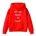 thumbnail image 3 of Valentine's Day Hoodies for Hoodies Love Print Oversized Hoodie Long Sleeves Warm Loose Pullover Tween Girl Clothing Preppy Clothes for Girls 8-9, 3 of 5