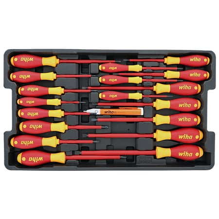 

JSTCL 32095 Slotted and Phillips Insulated Screwdriver Set1000 Volt19 Piece