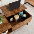 thumbnail image 5 of LWVITH 39" Wood Coffee Table for Living Room with Lifting Top, Lift Top Coffee Table with Storage, Small Coffee Table with Hidden Compartment & Shelf, Living Room Table Furniture,, 5 of 9