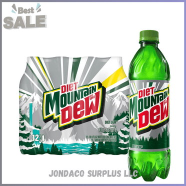 Diet Mountain Dew Soda Pop, 16.9 fl oz , 12 Pack Plastic Bottles