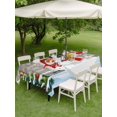 thumbnail image 3 of Outdoor Tablecloth with Umbrella Hole and Zipper, Christmas Snowman Rectangle Table Cloth 52x70 Inch Waterproof Tablecloth, Winter Cardinal Xmas Trees Snowflakes Picnic Table Cover for Patio Camping, 3 of 7