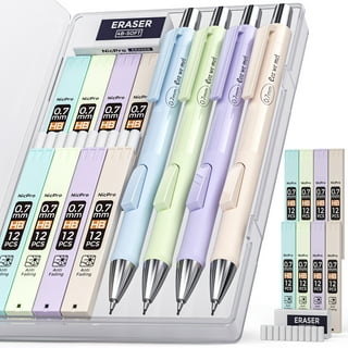 Nicpro 10 Pack 0.5 mm Mechanical Pencil Bulk Set with Case, Cute Candy  Pastel Art Drafting