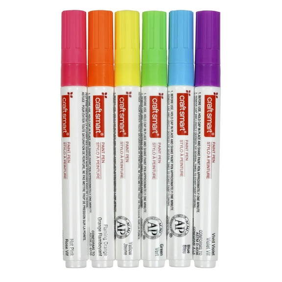 12 Packs: 6 ct. (72 total) Fluorescent Broad Line Paint Pen Set by Craft Smart