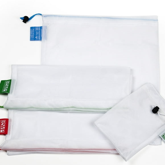 Design Imports VEG-LG RSVP International Mesh Produce Bags, Set of 3, Large