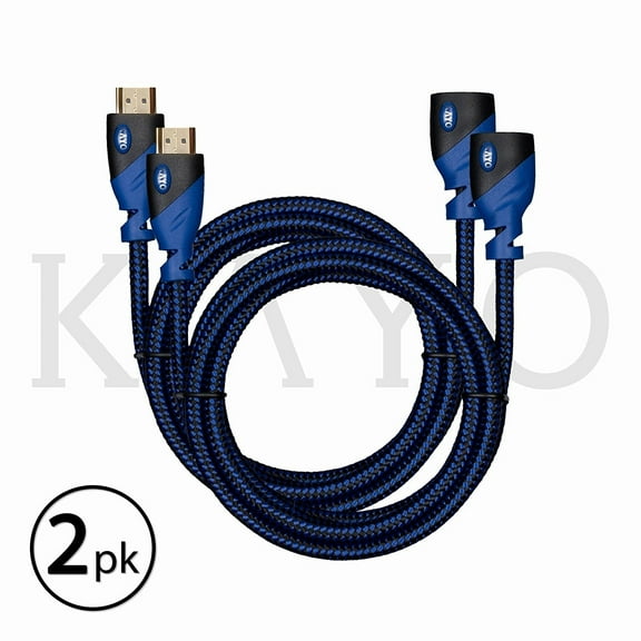 HDMI - Male to Female Extension Cable - 6 Feet (2-Pack) High-Speed HDMI Cable (2.0b) 4k Resolution - Supports 3D, H