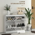 thumbnail image 4 of HOMCOM Armoire à Chaussures Étroite pour Entrée avec Tiroirs Basculants Tablette Ajustable, 4 of 10