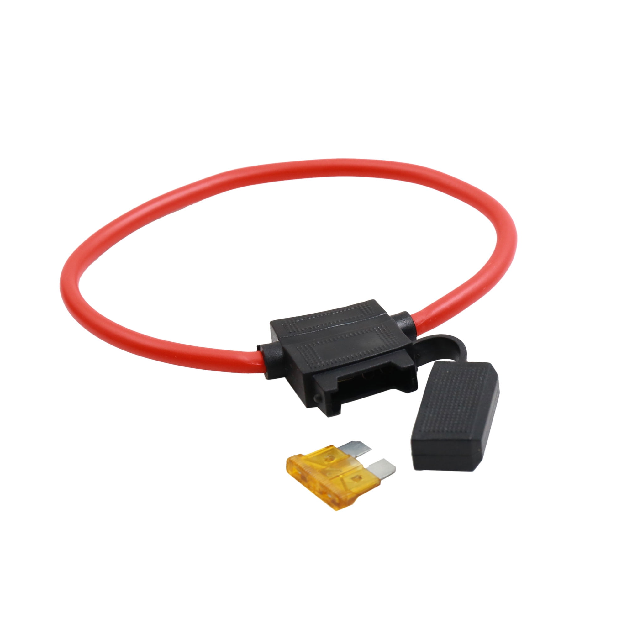 DC 32V 10 Gauge Car In Line Standard Blade Style Fuse Holder w 5A Fuse