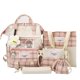 thumbnail image 2 of Mochila escolar de cinco piezas para estudiante de secundaria, mochila a cuadros de nailon de gran capacidad para Campus, bolsa pequeña para computadora fresca para mujer Fivean unisex, 2 of 2