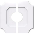 thumbnail image 1 of Ekena Millwork CMP20LE2-06000 20 Pouces OD x 6 Pouces ID Carré Locke Architectural Grade Médaillon de Plafond Contemporain PVC - 2 Pièces, 1 of 4