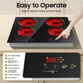 thumbnail image 5 of 23.4 Inch Induction Cooktop 4 Burners, 110V 3000W Built-in Induction Stovetop Flat Glass Top Electric Stove Hob with Touch Control & Child Lock for Kitchens Snack Bars & Hotels, 5 of 16