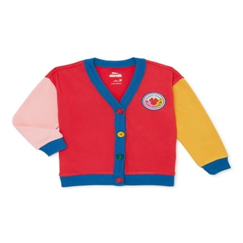 Disney Minnie Mouse Baby and Toddler Girls Color Block Sweater, 12 Months-5T