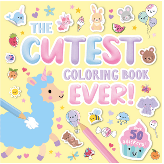 The Cutest Coloring Book Ever, 96 pages (Paperback)