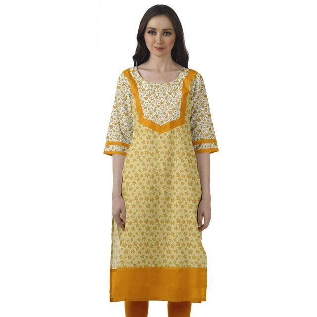 Moomaya Kurti de Designer Bollywood pour Femmes, Kurta Tunique Imprimée Longueur Genou