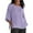 Purple, variant on NJGRAE Work Tops for Women Oversized Pocket T-Shirt Women's Solid Color Crew Neck Short Sleeved Top T Shirt Yoga T-Shirts for Women Xxxl