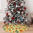 thumbnail image 5 of Picia Leaves Avocado Print Christmas Tree Skirt , Christmas Tree Skirt Ornaments for Merry Christmas Holiday Party Decorations Indoor Outdoor-48", 5 of 7
