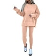 thumbnail image 3 of Women's Athletic Clothing Set Cozy Casaul 2 Piece Outfits Oversized Long Sleeve Sweatshirt Crewneck Thick Warm Pullover Jacket Thumb Hole Cozy Lounge Long Leggings Fall Winter Fashion Tracksuit Sport, 3 of 7