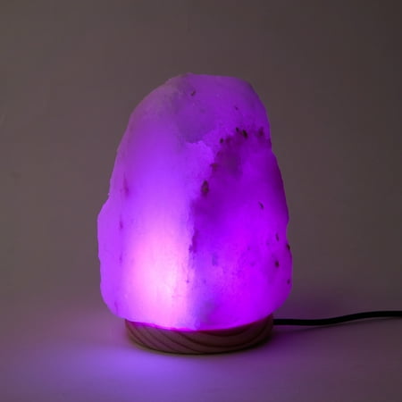Himalayan Shop LED Color Changing Salt Lamp with USB Cord, White