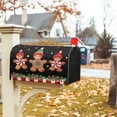 thumbnail image 5 of Christmas Gingerbread Man Black Mailbox Covers Magnetic Standard Size 18" X 21",Peppermint Candy Holly Berry Mailbox Wraps Post Letter Winter Box Cover for Holiday Garden Yard Decor, 5 of 6