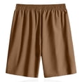 thumbnail image 6 of Zylanna Men' Big and Talls Casual Shorts, with Pockets Stretch Elastic Waist Relaxed Fit Outdoor Summer Shorts Coffee, 6 of 9
