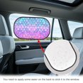 thumbnail image 4 of Yuyamidu Colorful Fish Scale Car Window Shades for Side Window Novelty Mesh Car Window Sun Shade for Baby 2 PCS Auto Window Sunshades for Kids Sun Glare and UV Rays Protection, 4 of 7