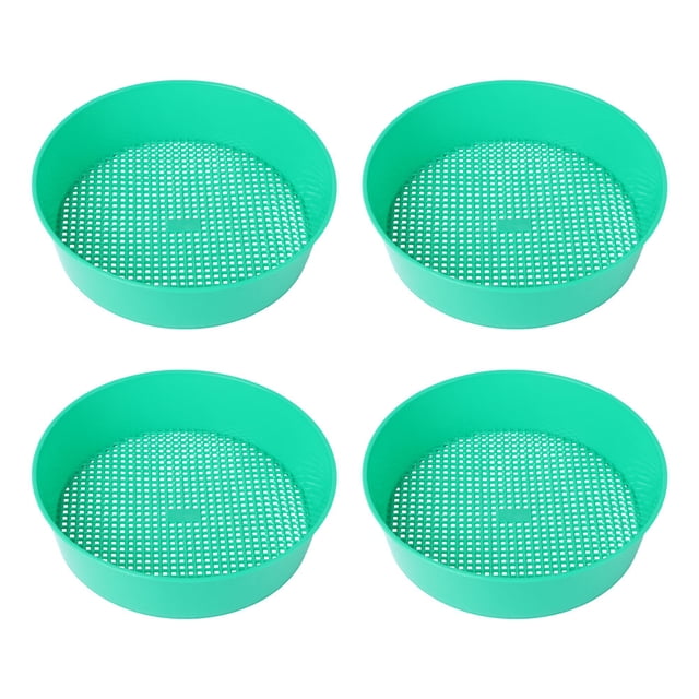 4 Pcs Poêle à Tamiser en Plastique Professionnelle Classificateur de Jardinage