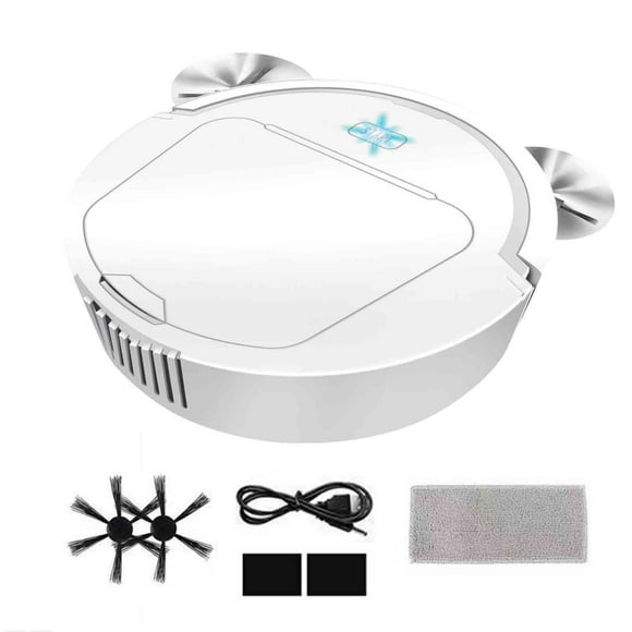 As Spectacle Aspirateur Robot Intelligent avec Fonction de Balayage et de Nettoyage Automatique Auto-Rechargeable, Appareil de Nettoyage Domestique rechargeable par Usb pour Sols en Bois Dur et Tapis 2,15 Lb