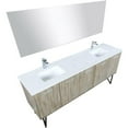 thumbnail image 5 of Lexora Home Lancy 80" Double Quartz Top Bathroom Vanity with Faucet and Mirror, 5 of 16