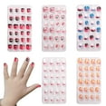 thumbnail image 1 of 5 juegos de uñas postizas para niños, cobertura completa, uñas postizas cortas, regalo encantador para niñas pequeñas, 1 of 5