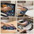 thumbnail image 5 of 2 Pcs Pioneer Flower Floral Print Pattern Kitchen Towels, Funny Microfiber Dish Towel Set, 18" X 26" Tea Towels, 5 of 6