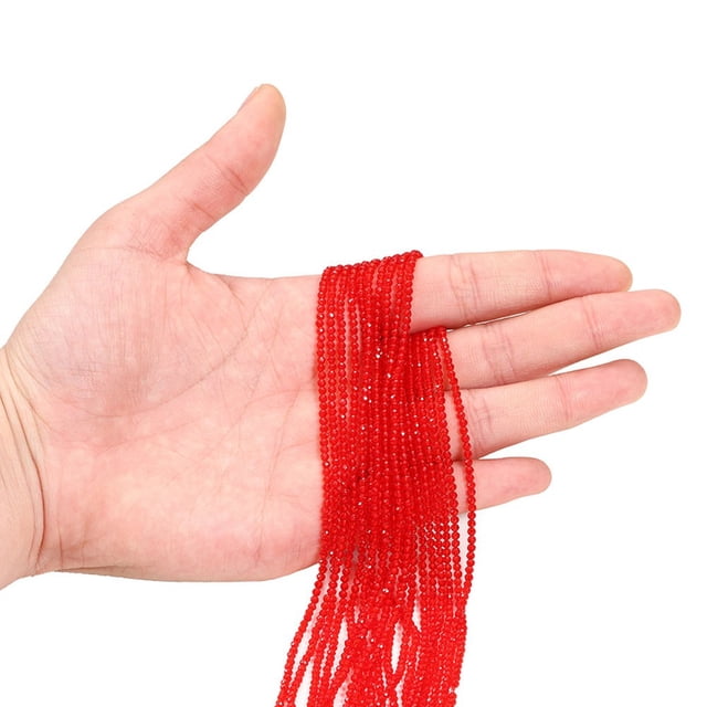 SPRING String Beads Glossy DIY Bracelets Diameter 2MM Necklaces Small Pendants Red
