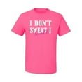 thumbnail image 2 of Wild Bobby, I Don't Sweat I Sparkle Glitter Fitness Print, Gym/Workout, Men Graphic Tee, Neon Pink, XX-Large, 2 of 4