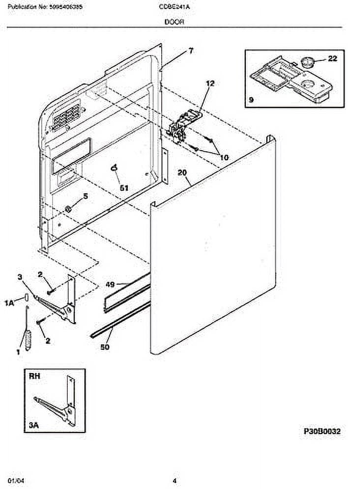 Genuine Frigidaire 809006501 Dishwasher Door Seal