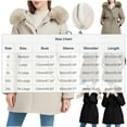 thumbnail image 2 of Fnooota Womens Parkas with Hood, Warm Mid-length Full Zip Drawstring Winter Coats for Women Khaki Size XL, 2 of 8