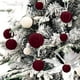 thumbnail image 4 of 46 bolas navideñas de terciopelo flocadas, adornos navideños de plástico, adornos colgantes decorativos para árbol de Navidad., 4 of 5