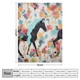thumbnail image 4 of ARISTURING Colorful Floral Horse Blanket for Boys Girls, Flowers Animals Kids Throw Blanket Gift for Child, Fluffy Cozy Soft Lightweight Blankets for Bed Office,, 4 of 6
