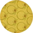 thumbnail image 1 of Ahgly Company Indoor Round Patterned Gold Yellow Area Rugs, 5' Round, 1 of 6