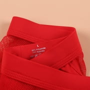 Men's Sexy Mesh Boxer Briefs Hollowed Out Breathable Underwear See Through Transparent Comfortable Lingerie Style Lightweight Trunks