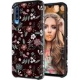 thumbnail image 1 of MGAH Étui Galaxy A70 avec Design Floral, Étui de Téléphone Samsung A70, Robuste (PC + TPU) Double Couche Robuste Protectrice, 1 of 5