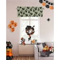thumbnail image 4 of Halloween Valances for Windows Spooky Black Crow Window Curtain Rod Pocket Sage Green Holiday Window Treatment Decor Valances for Kitchen Living Room Bedroom 54x18in, 4 of 7