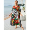 thumbnail image 4 of Sunforyou Kafan Dresses for Women Moo Moos Bathing suit Cover up Plus size Caftans for Women Loungewear, 4 of 6