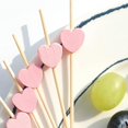 thumbnail image 3 of 100PCS Food Pick Dessert Buffet Fruit Salad Fork Muffin Vegetable Stick Cocktail Toothpicks Heart Shaped Wood Material, 3 of 4