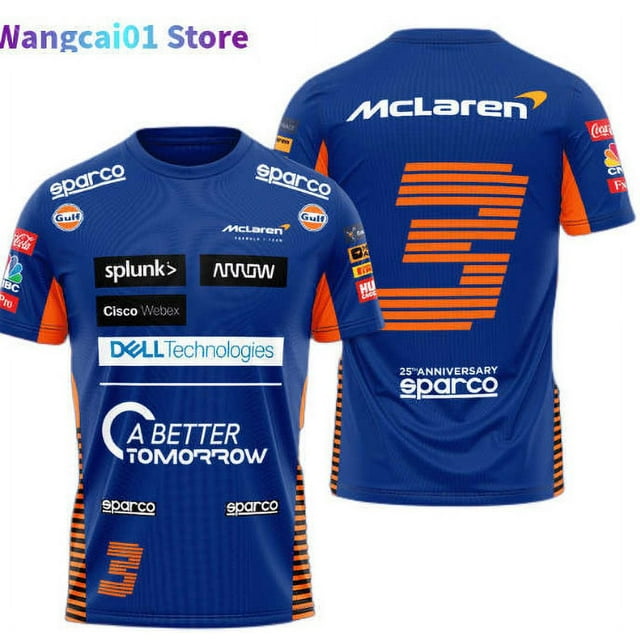 F1 Racing Suit, Motorcycle Riding Suit, Breathable Quick-drying Round Neck Short-sleeved T-shirt-QQ