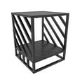 thumbnail image 5 of Decorotika Norm Metal Frame Wood Top Accent Side End Table - Marble Finish Black, 5 of 5