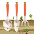 thumbnail image 2 of 3Pcs/Set Kids Gardening Tools Lightweight Mini Hand Tool Carrot Corn Handle Garden Tools for Loose Soil Digging Planting Beach Snow Field Toys, 2 of 8