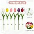 thumbnail image 2 of Briful 20 Pcs Tulips Artificial Flowers 13.5" Faux Tulips Flowers 6 Colors Mixed Fake Flowers Bulk Table Centerpieces Wedding Bouquet Home Decor, 2 of 6